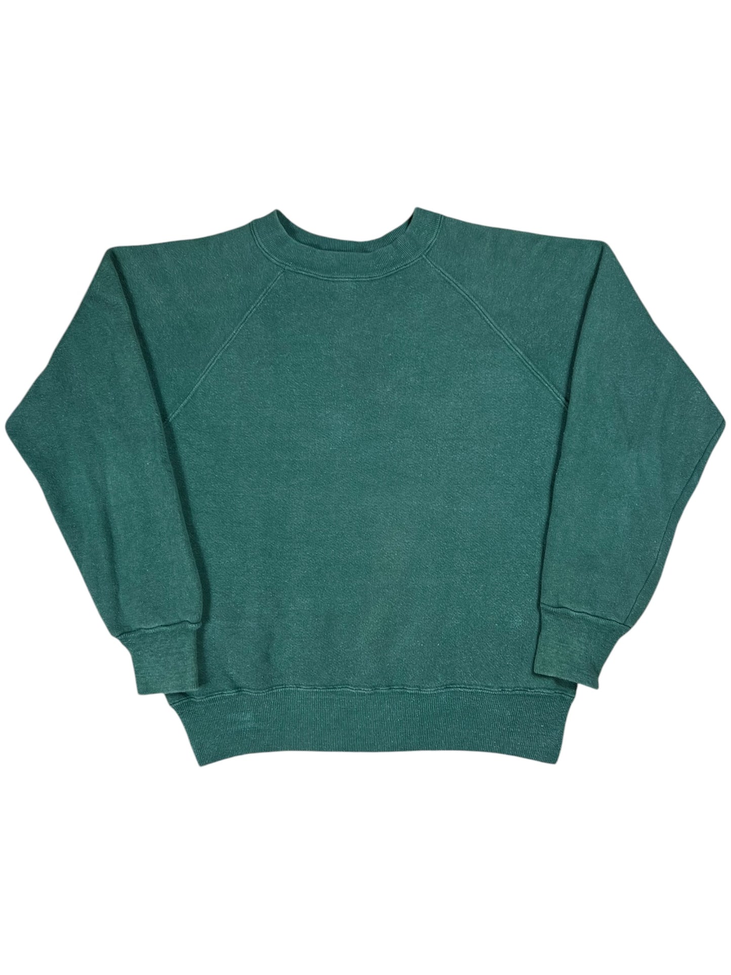 Vintage 1960s faded green blank crewneck sweatshirt (S/M)