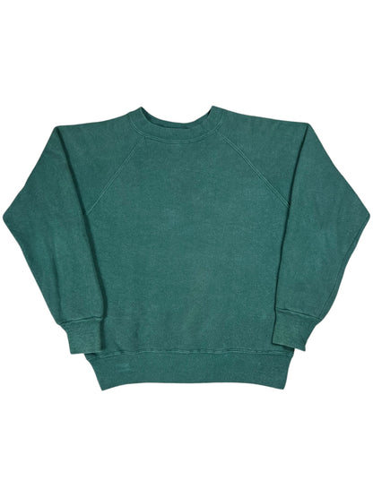 Vintage 1960s faded green blank crewneck sweatshirt (S/M)