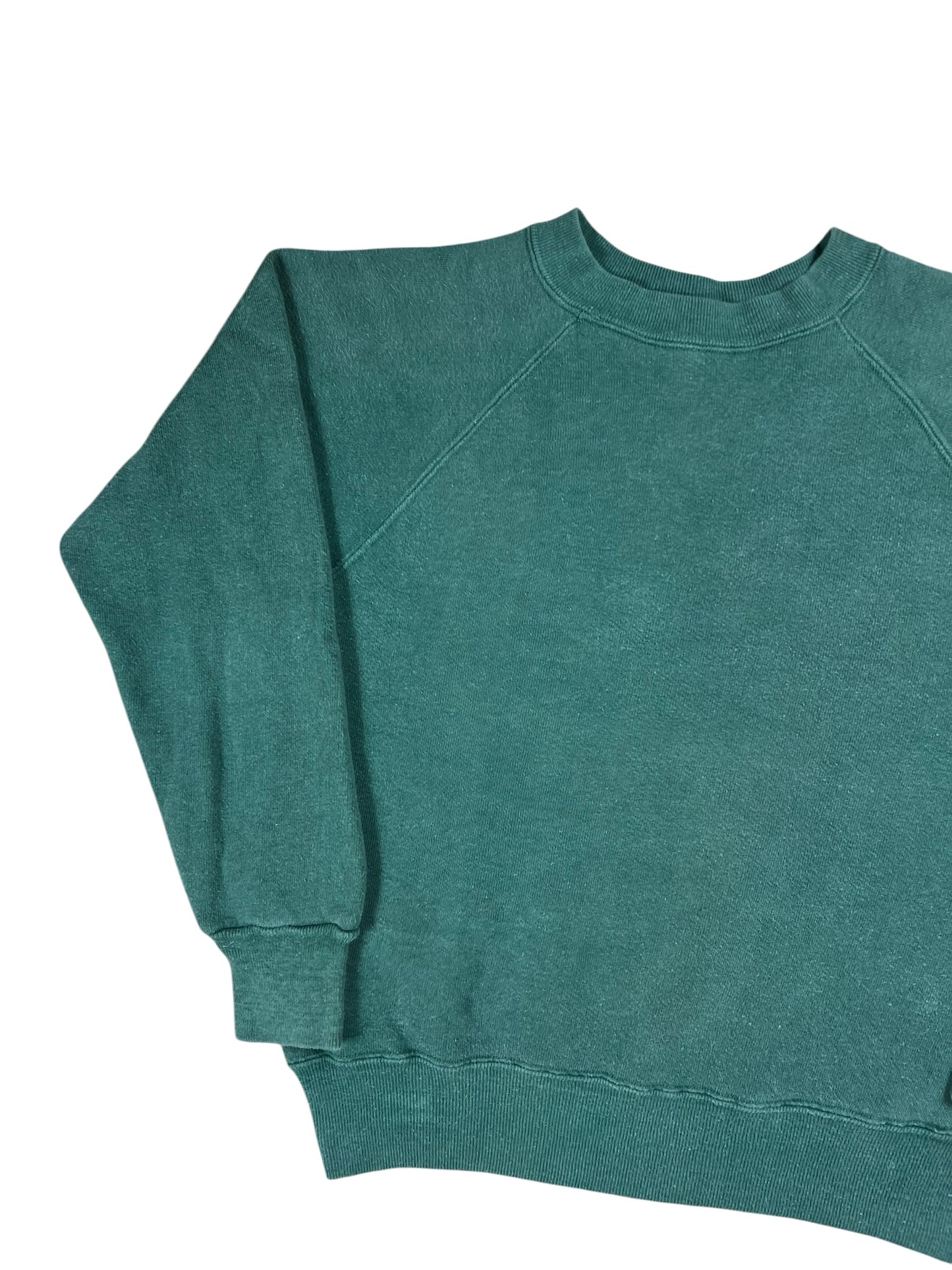 Vintage 1960s faded green blank crewneck sweatshirt (S/M)