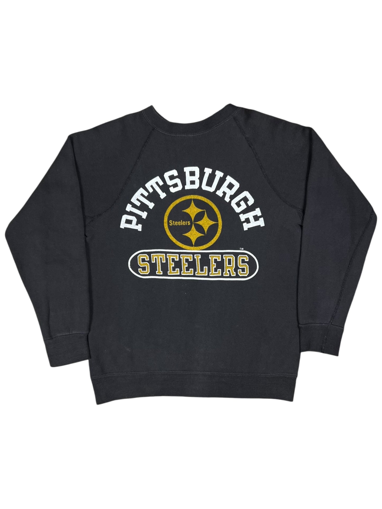 Vintage 1970s Champion Pittsburgh Steelers faded blue bar crewneck (S)