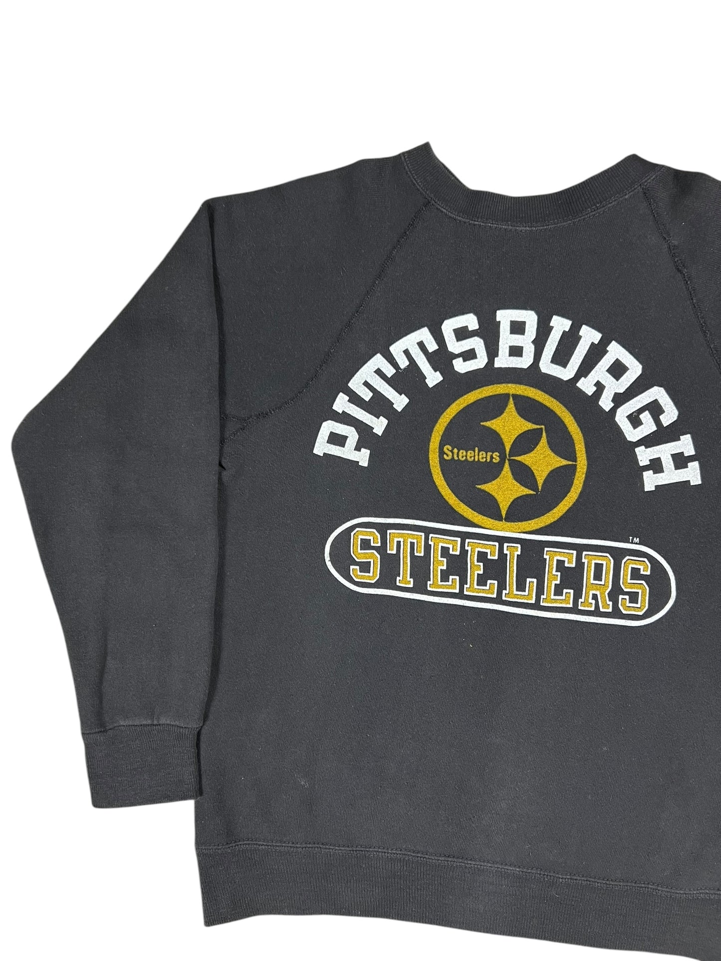 Vintage 1970s Champion Pittsburgh Steelers faded blue bar crewneck (S)