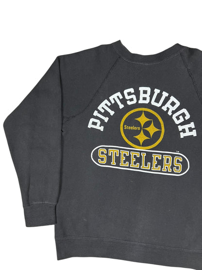 Vintage 1970s Champion Pittsburgh Steelers faded blue bar crewneck (S)