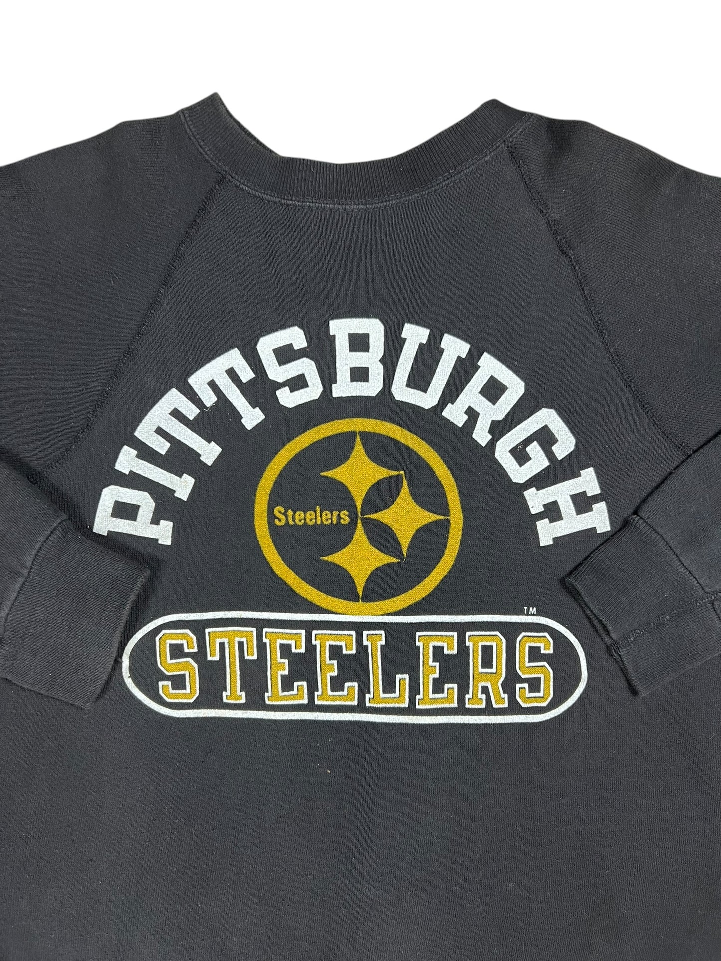 Vintage 1970s Champion Pittsburgh Steelers faded blue bar crewneck (S)
