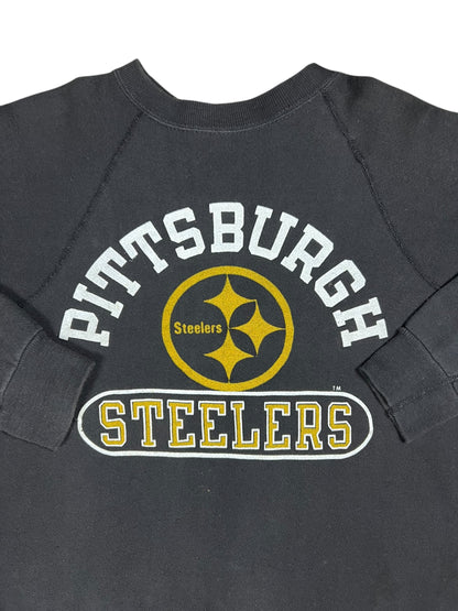 Vintage 1970s Champion Pittsburgh Steelers faded blue bar crewneck (S)