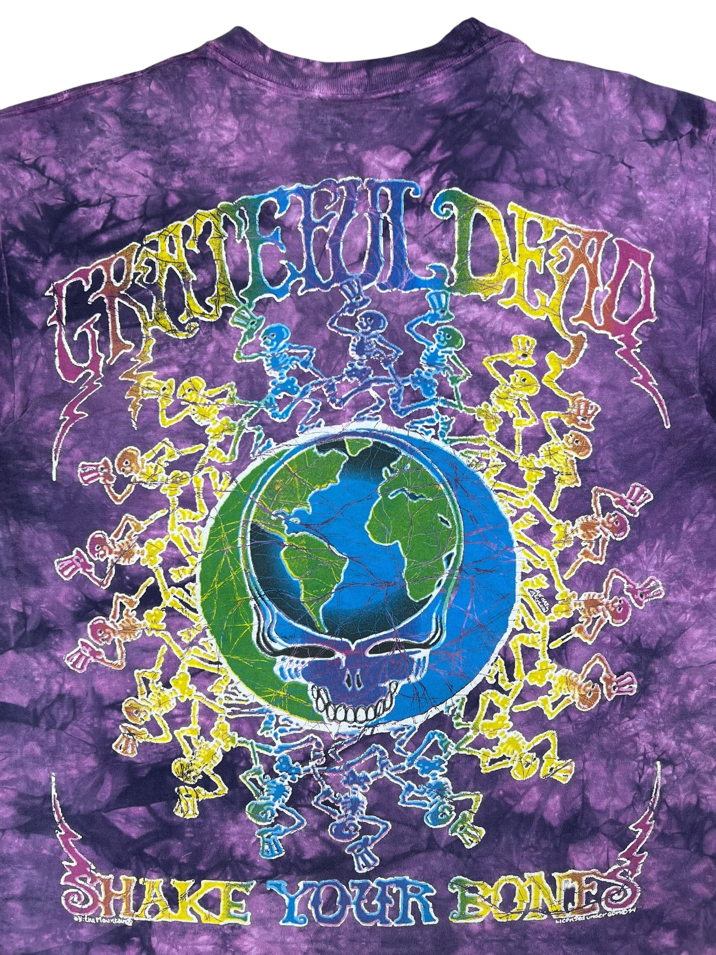 Vintage 1994 The Mountain Grateful Dead Shake Your Bones tie dye band tee (L)