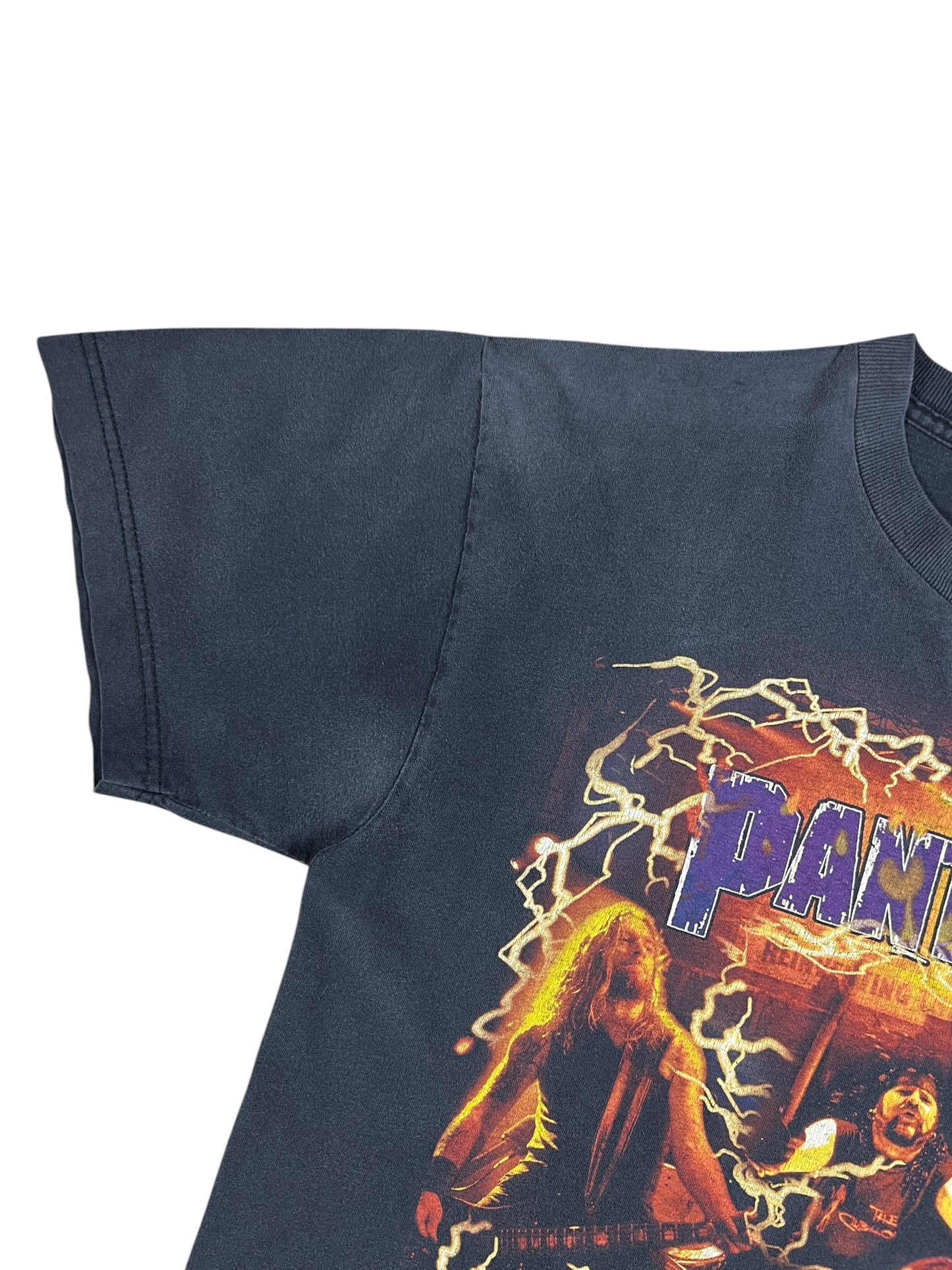 Vintage 2001 Pantera Reinventing the Steel faded lightning band tee (L)