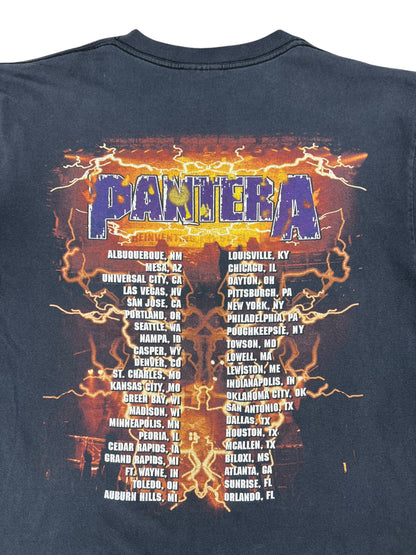 Vintage 2001 Pantera Reinventing the Steel faded lightning band tee (L)