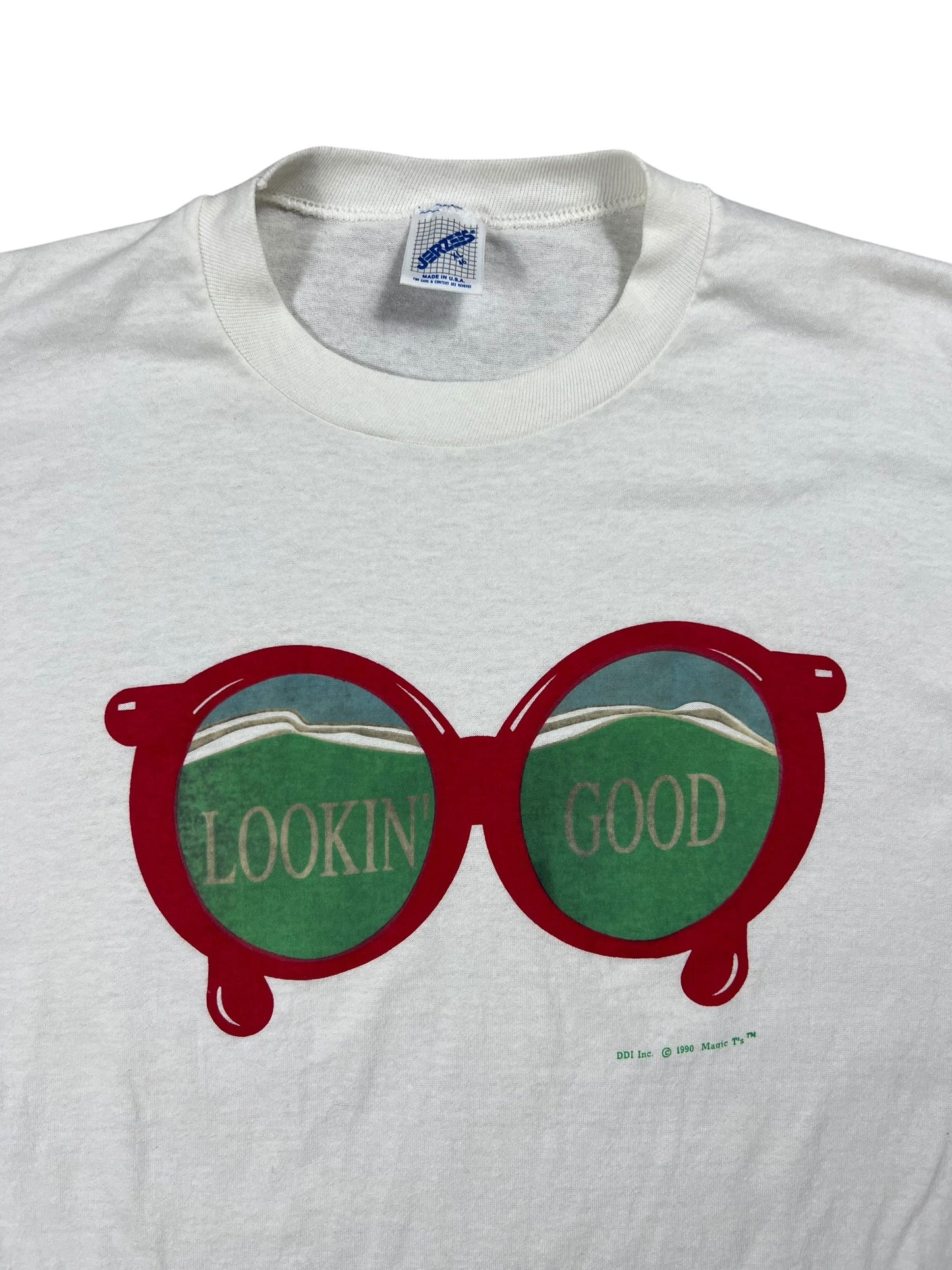 Vintage 1990 Lookin’ Good Magic T’s glasses tee (L)
