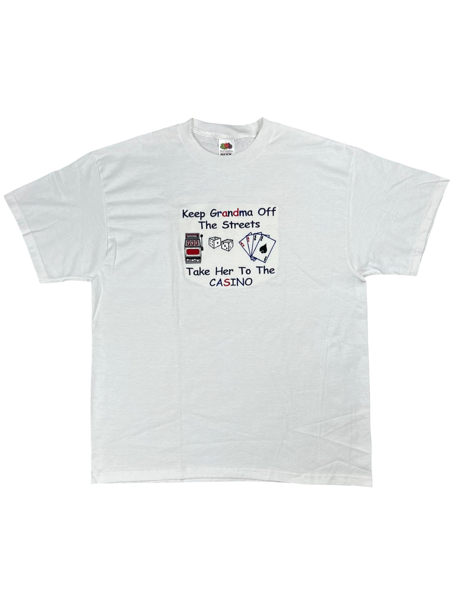 Vintage Y2K Keep Grandma Off The Streets. Take Her To The Casino tee (XL)
