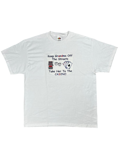 Vintage Y2K Keep Grandma Off The Streets. Take Her To The Casino tee (XL)
