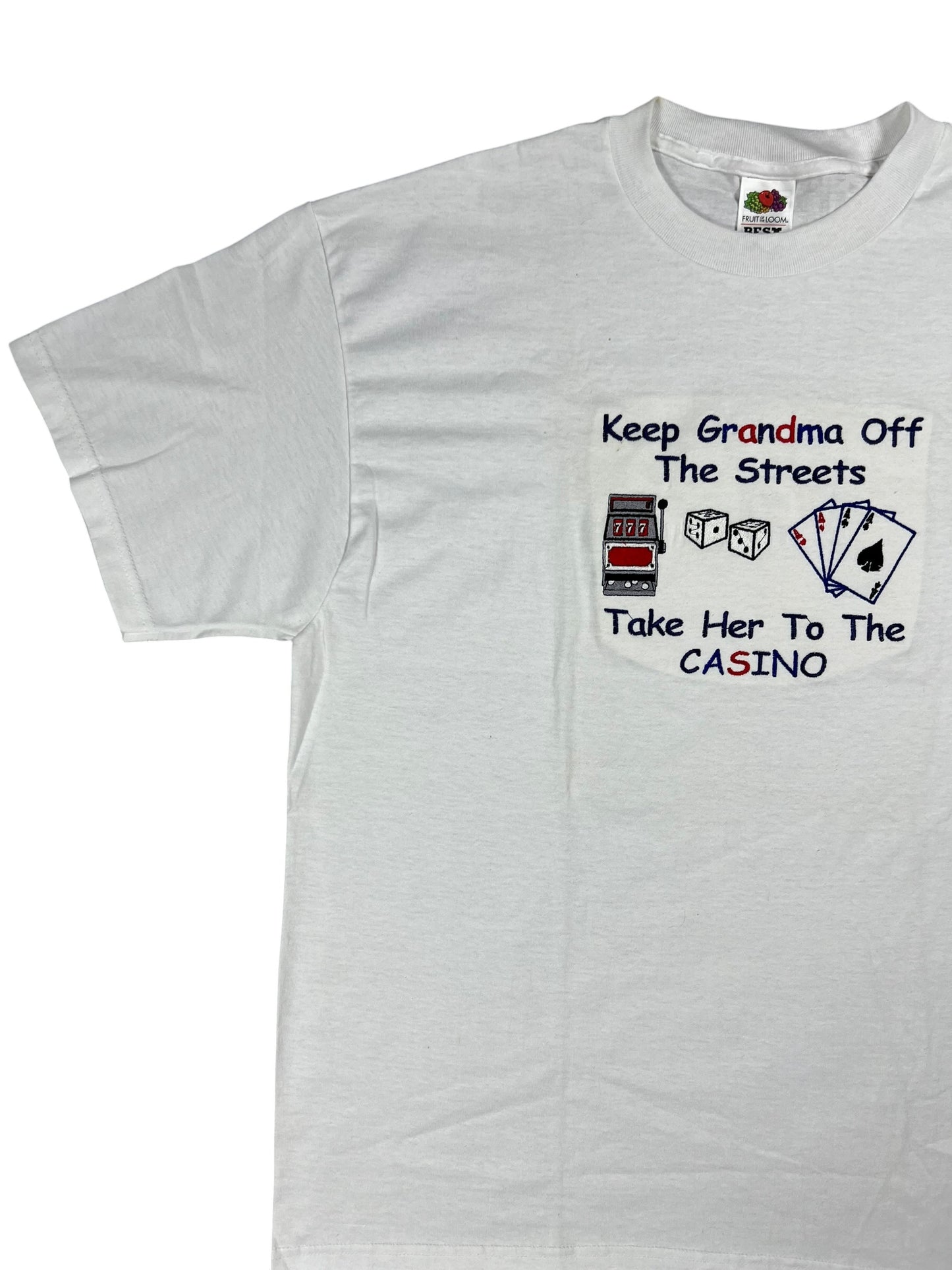 Vintage Y2K Keep Grandma Off The Streets. Take Her To The Casino tee (XL)