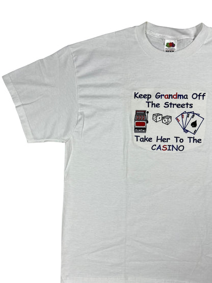 Vintage Y2K Keep Grandma Off The Streets. Take Her To The Casino tee (XL)