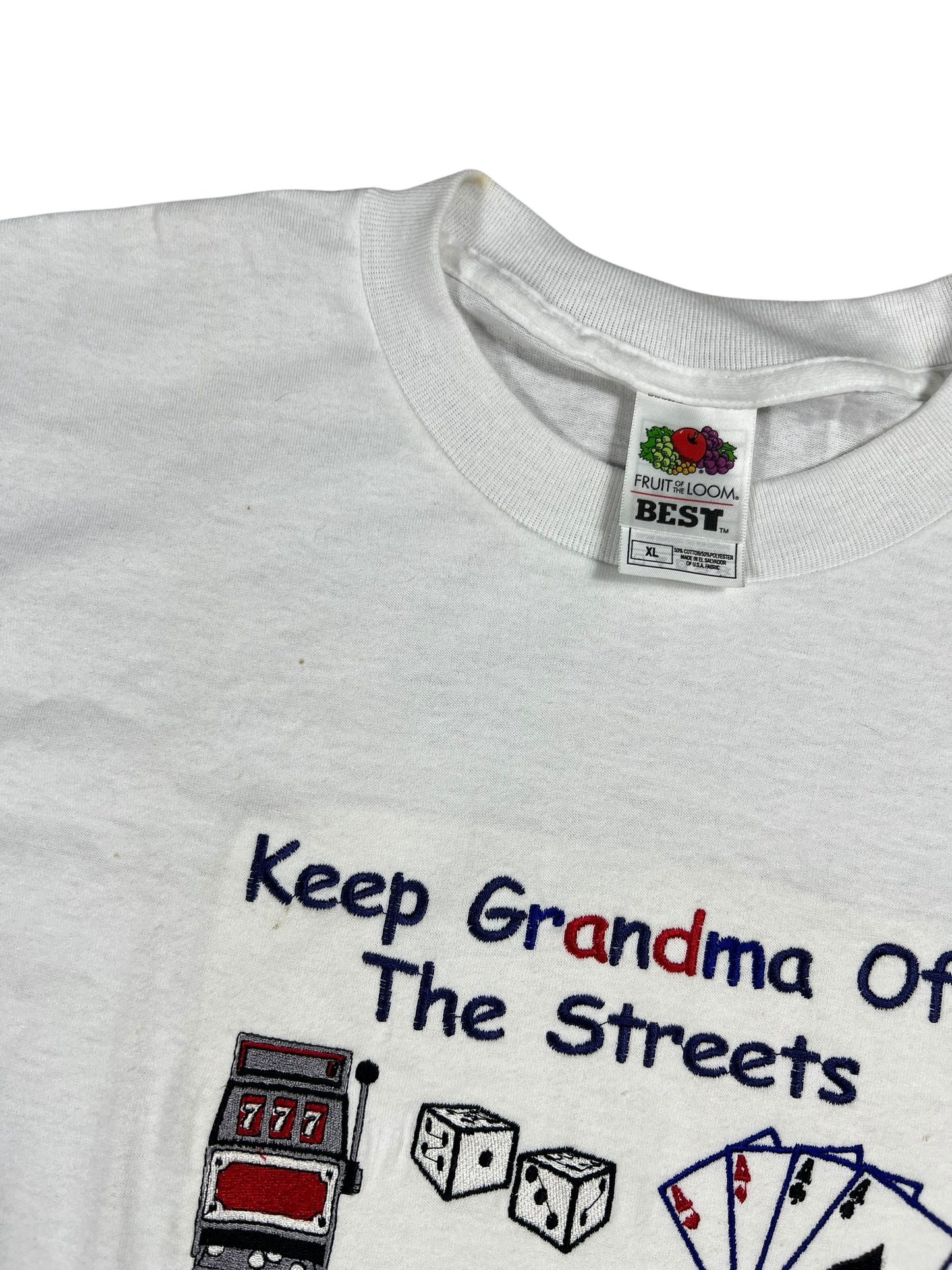 Vintage Y2K Keep Grandma Off The Streets. Take Her To The Casino tee (XL)