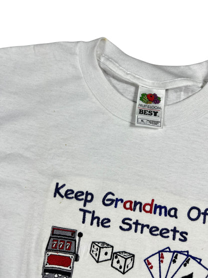 Vintage Y2K Keep Grandma Off The Streets. Take Her To The Casino tee (XL)