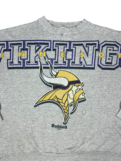 Vintage 90s Minnesota Vikings faded spell out crewneck (XL)