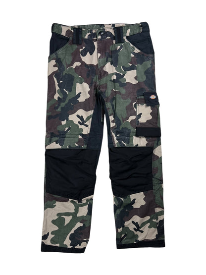 Y2K Dickies Camouflage black double knee workwear camo pants (32x28)