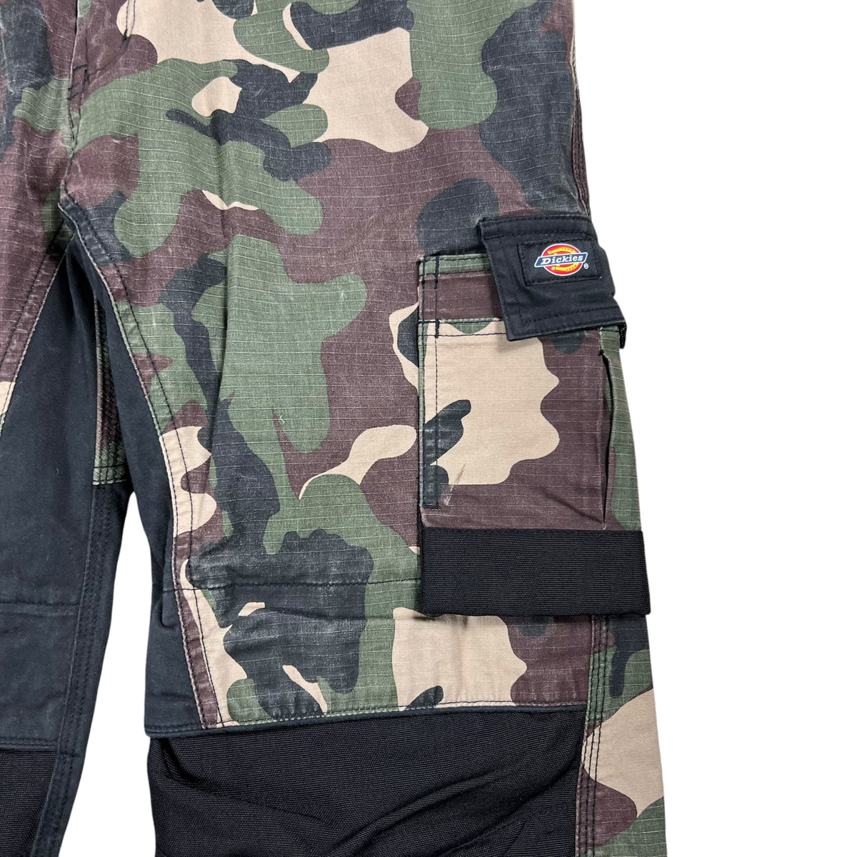 Y2K Dickies Camouflage black double knee workwear camo pants (32x28)