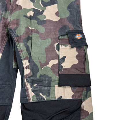 Y2K Dickies Camouflage black double knee workwear camo pants (32x28)