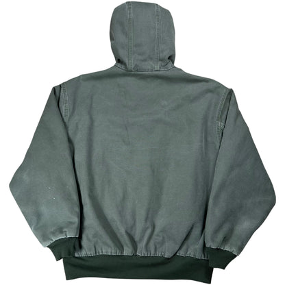 Vintage Y2K Carhartt J280 MOS faded green hooded work jacket (XL)