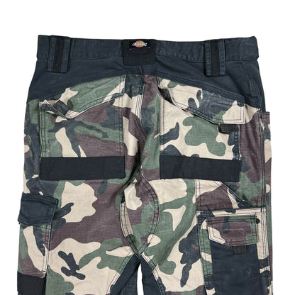 Y2K Dickies Camouflage black double knee workwear camo pants (32x28)