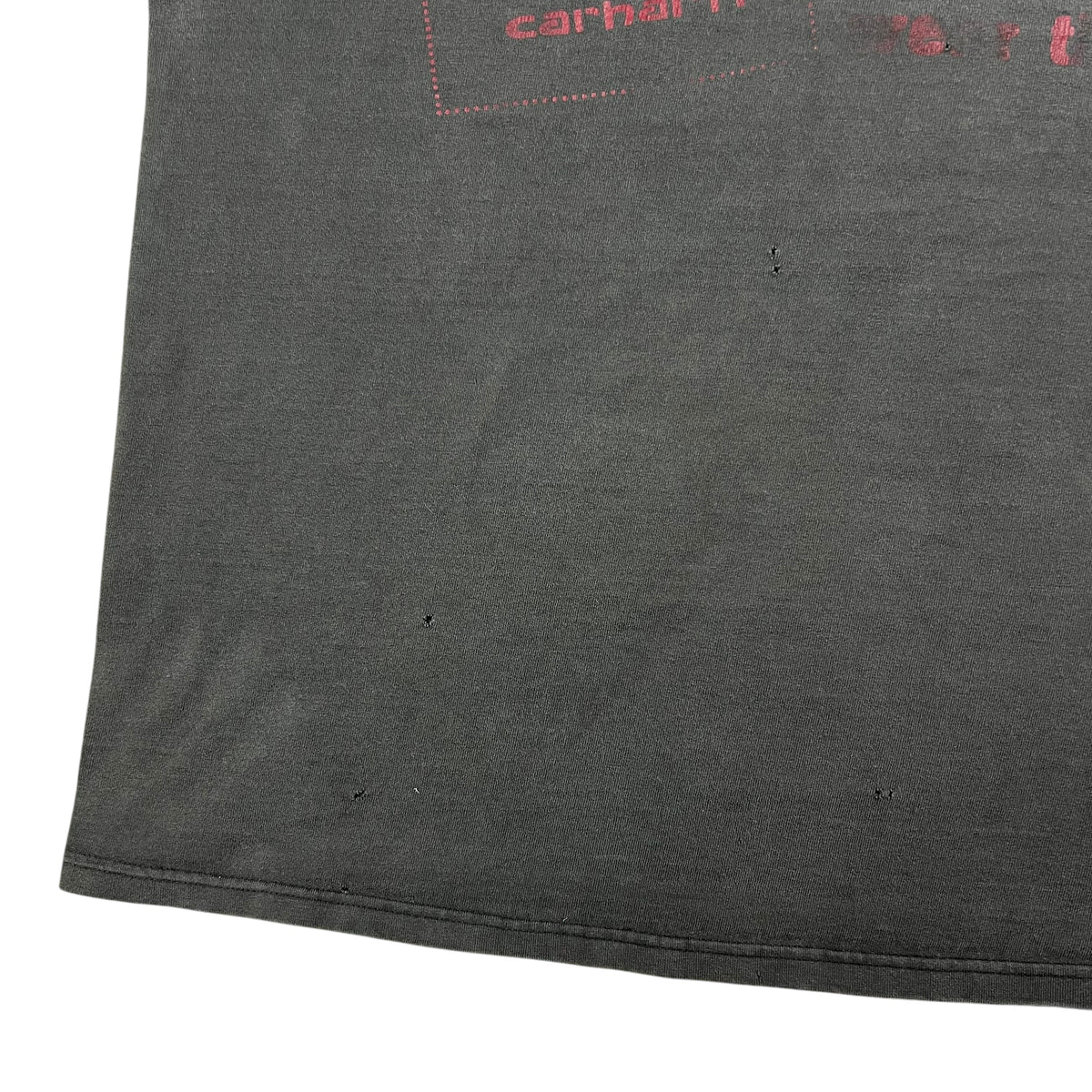 Vintage 90s Carhartt Rugged Wear faded black tee (XL)