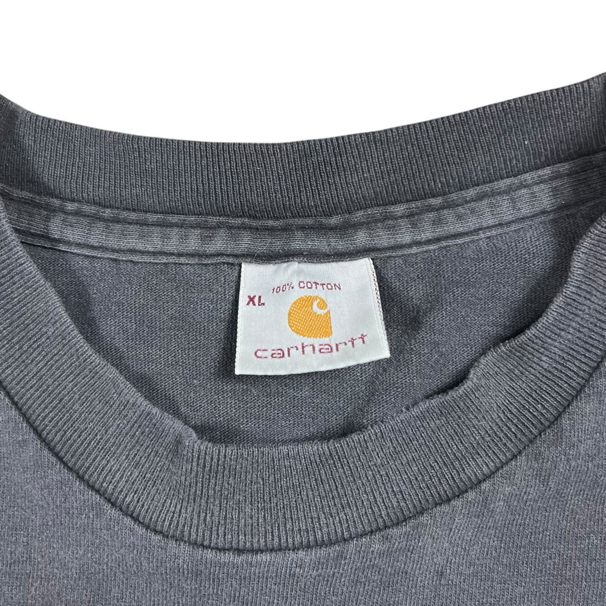 Vintage 90s Carhartt Rugged Wear faded black tee (XL)