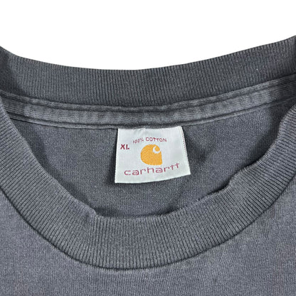 Vintage 90s Carhartt Rugged Wear faded black tee (XL)