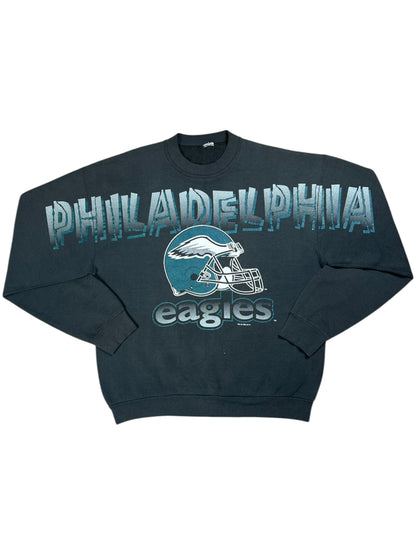 Vintage 1996 Philadelphia Eagles helmet spell out faded crewneck (XL)