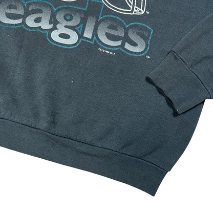 Vintage 1996 Philadelphia Eagles helmet spell out faded crewneck (XL)
