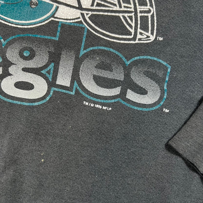 Vintage 1996 Philadelphia Eagles helmet spell out faded crewneck (XL)