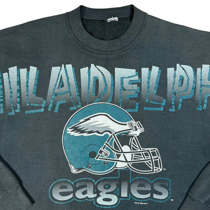 Vintage 1996 Philadelphia Eagles helmet spell out faded crewneck (XL)