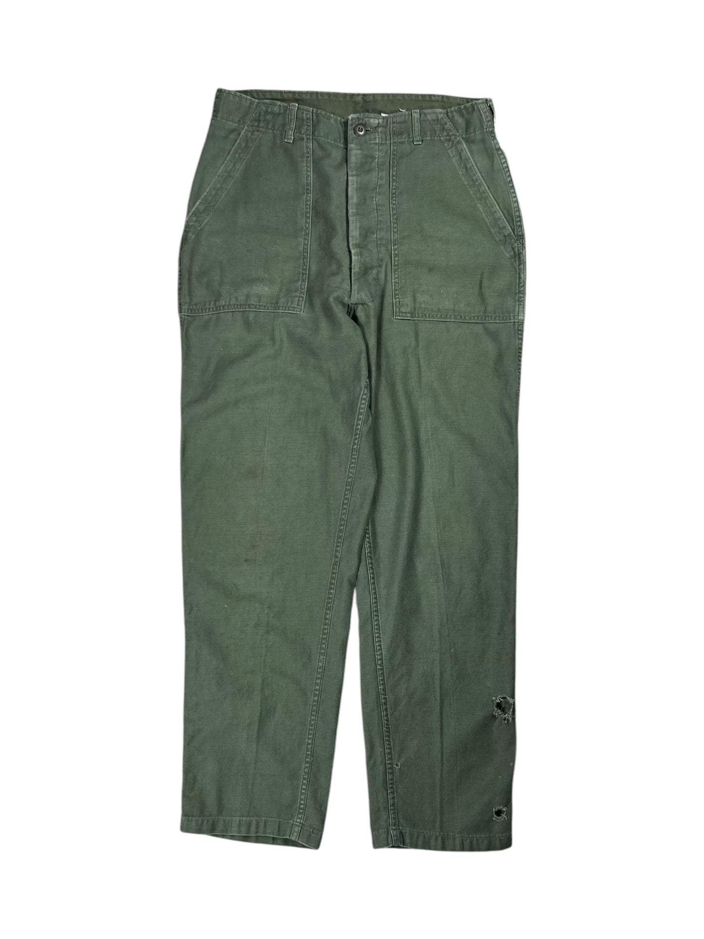 Vintage 1970s OG-107 military cotton sateen Vietnam era pants (32x31)
