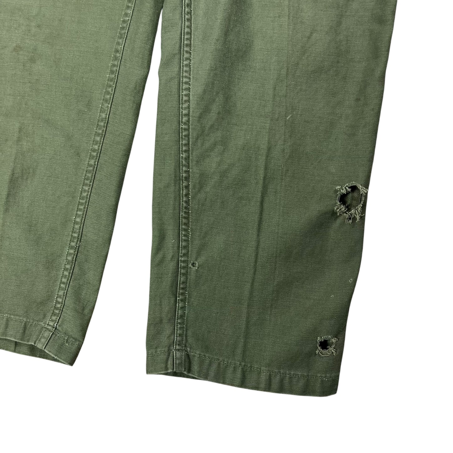 Vintage 1970s OG-107 military cotton sateen Vietnam era pants (32x31)