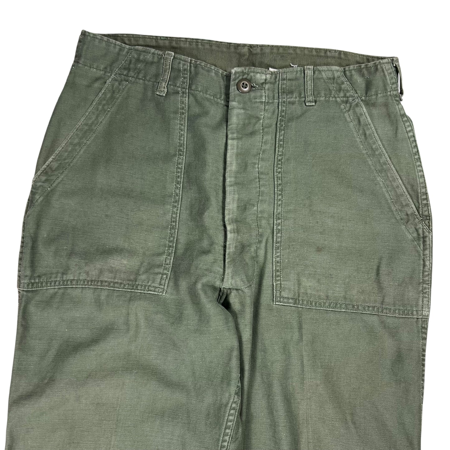 Vintage 1970s OG-107 military cotton sateen Vietnam era pants (32x31)