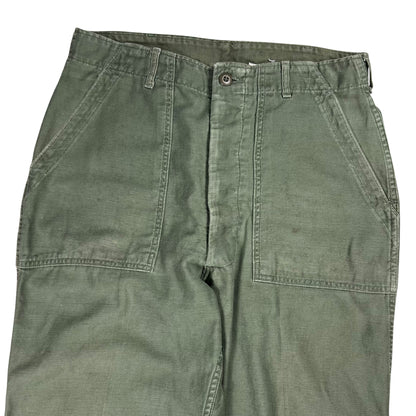 Vintage 1970s OG-107 military cotton sateen Vietnam era pants (32x31)