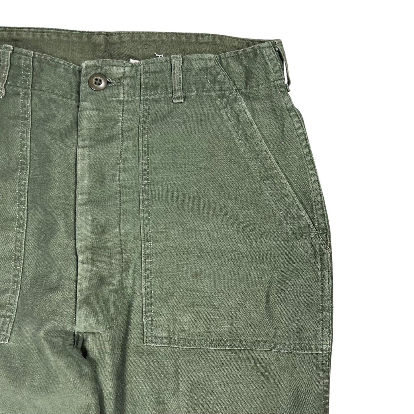 Vintage 1970s OG-107 military cotton sateen Vietnam era pants (32x31)