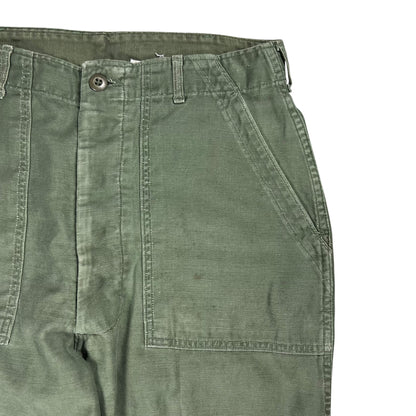 Vintage 1970s OG-107 military cotton sateen Vietnam era pants (32x31)