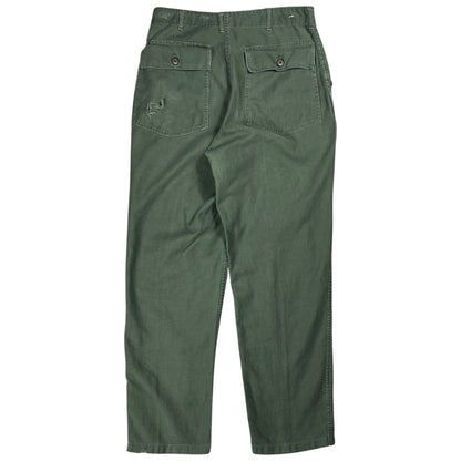 Vintage 1970s OG-107 military cotton sateen Vietnam era pants (32x31)