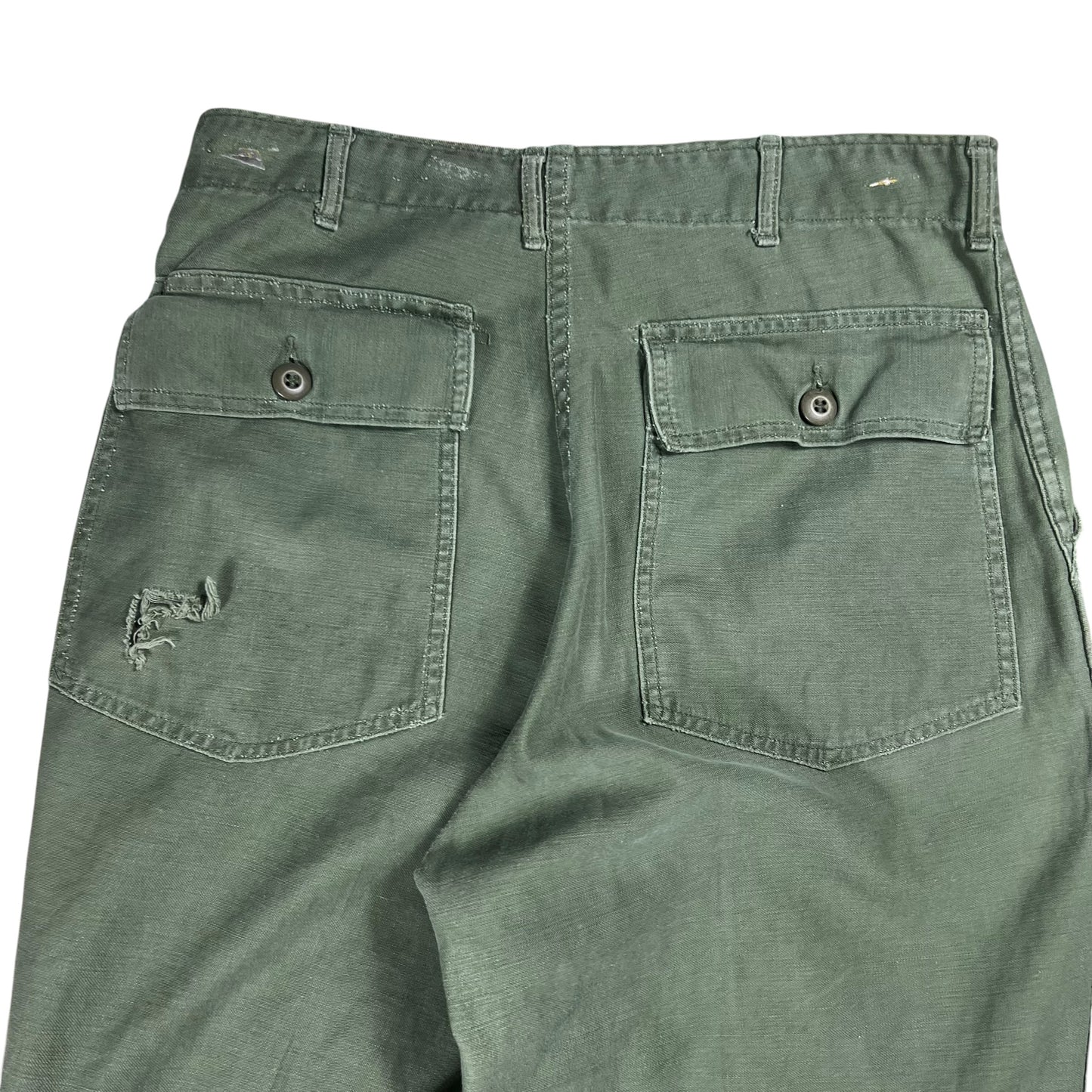 Vintage 1970s OG-107 military cotton sateen Vietnam era pants (32x31)