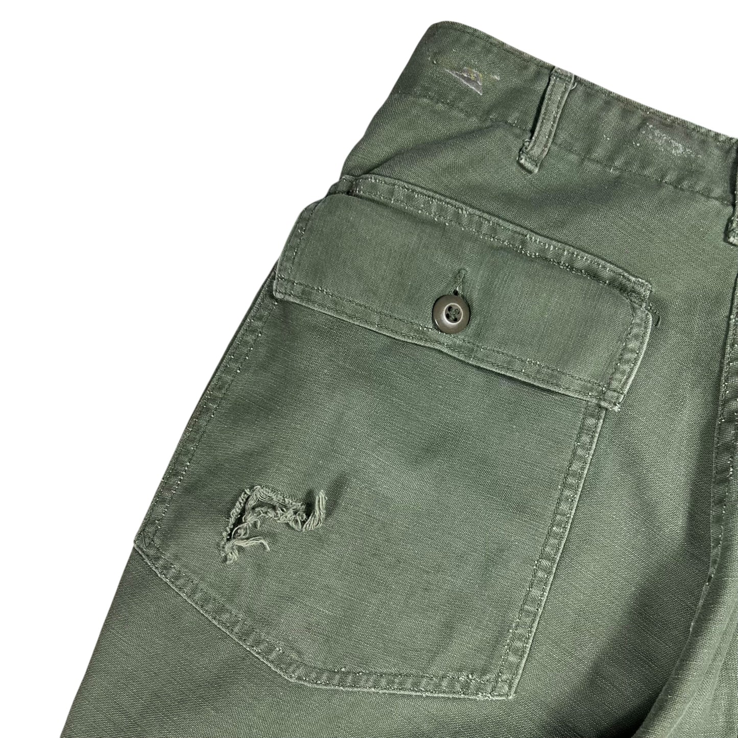 Vintage 1970s OG-107 military cotton sateen Vietnam era pants (32x31)