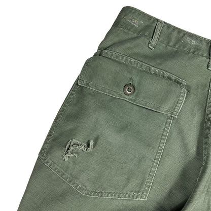 Vintage 1970s OG-107 military cotton sateen Vietnam era pants (32x31)