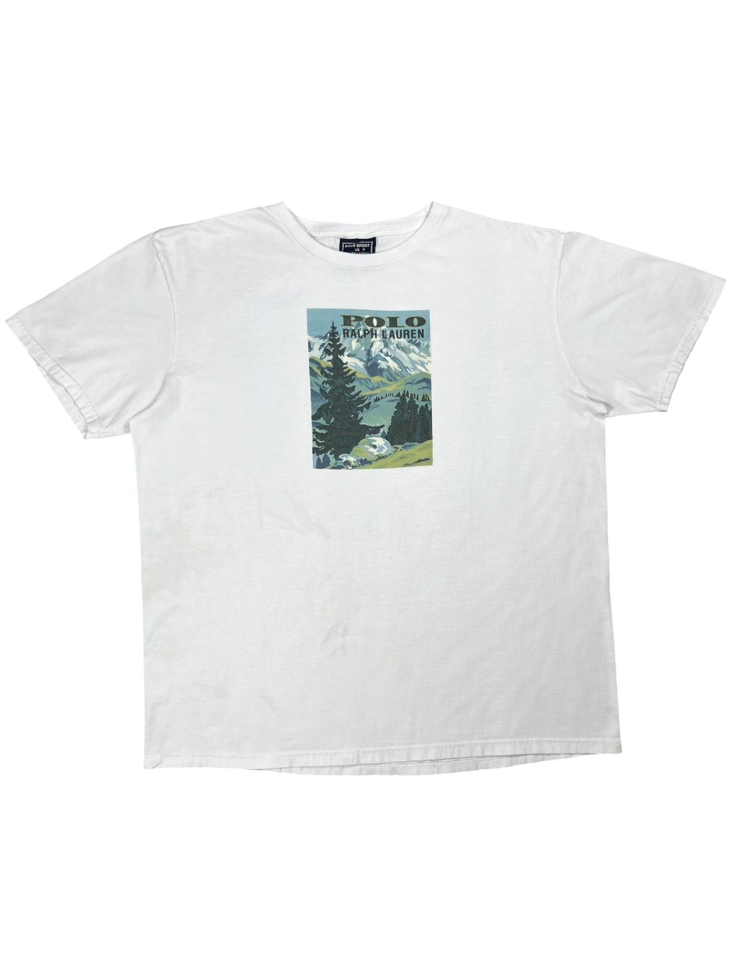 Vintage 90s Polo Sport Ralph Lauren mountains tee (XL)