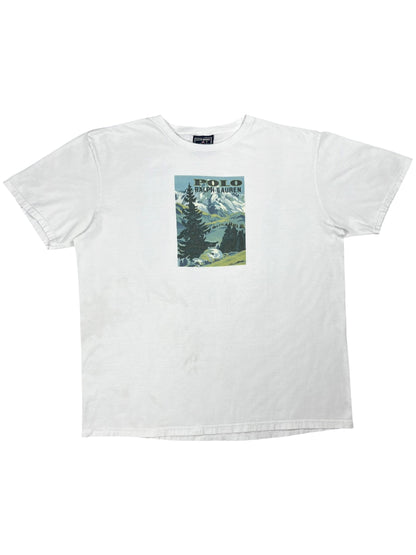 Vintage 90s Polo Sport Ralph Lauren mountains tee (XL)