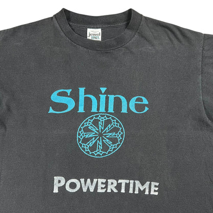 Vintage 90s Shine Powertime faded band tee (L)