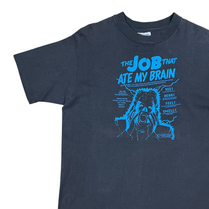 Vintage 90s The Job That Ate My Brain anti work faded tee (L)