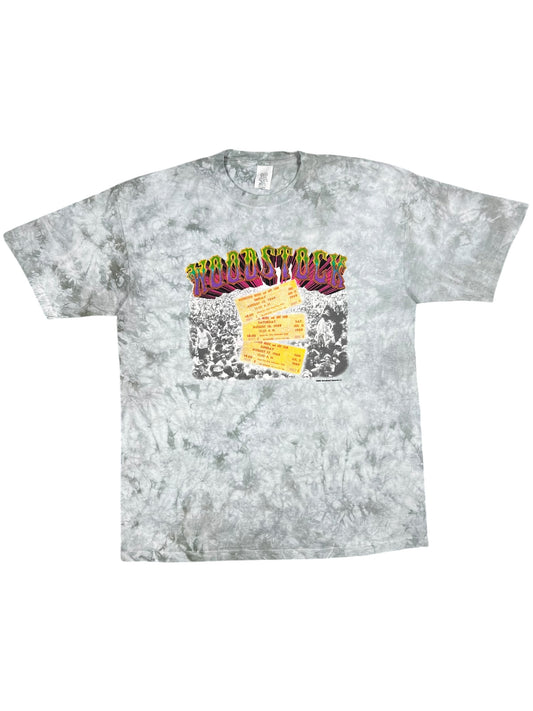 Vintage 2002 Woodstock 1969 ticket stub concert tie dye tee (XL)