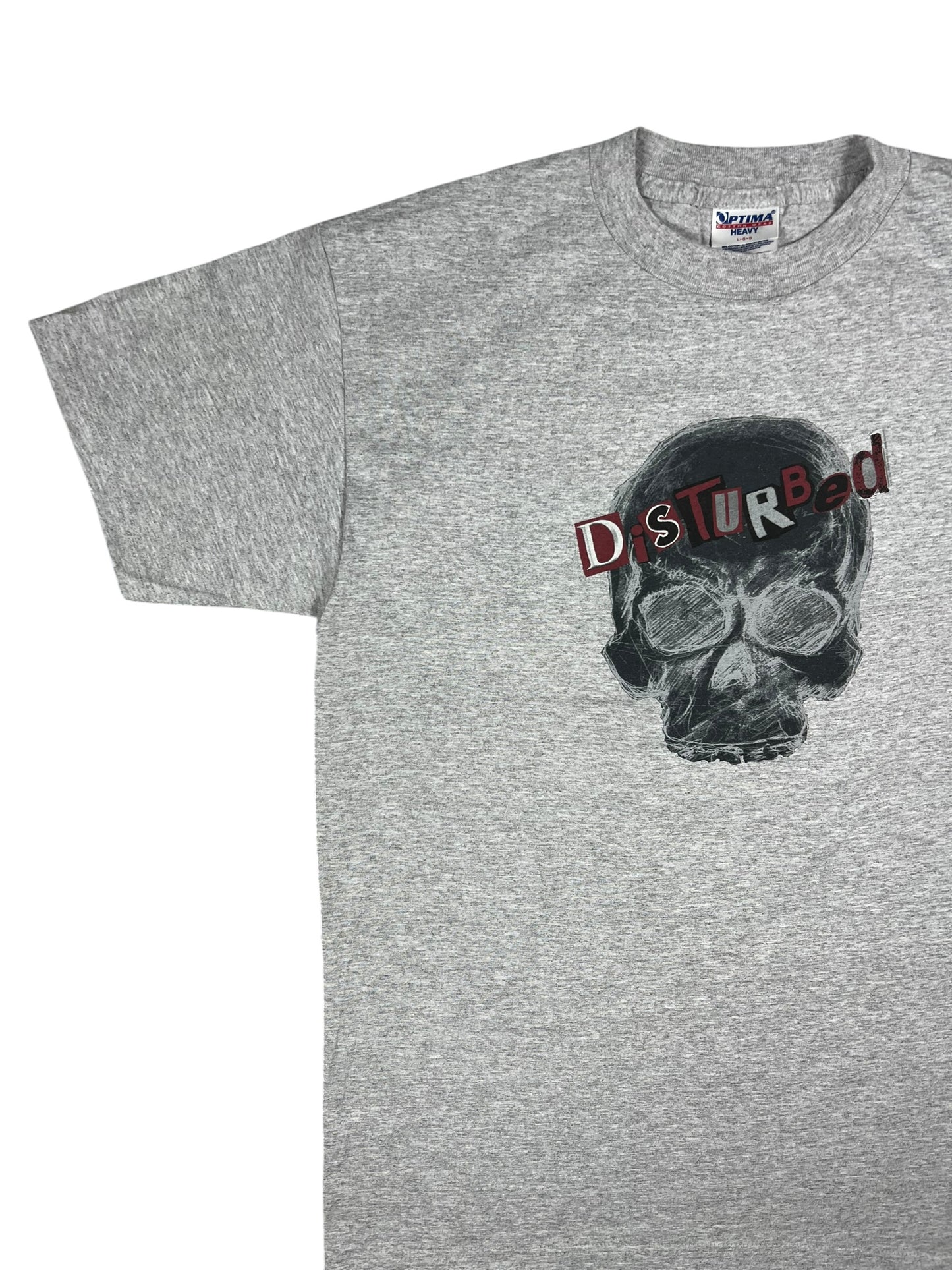 Vintage Y2K Disturbed skull band tee (L)
