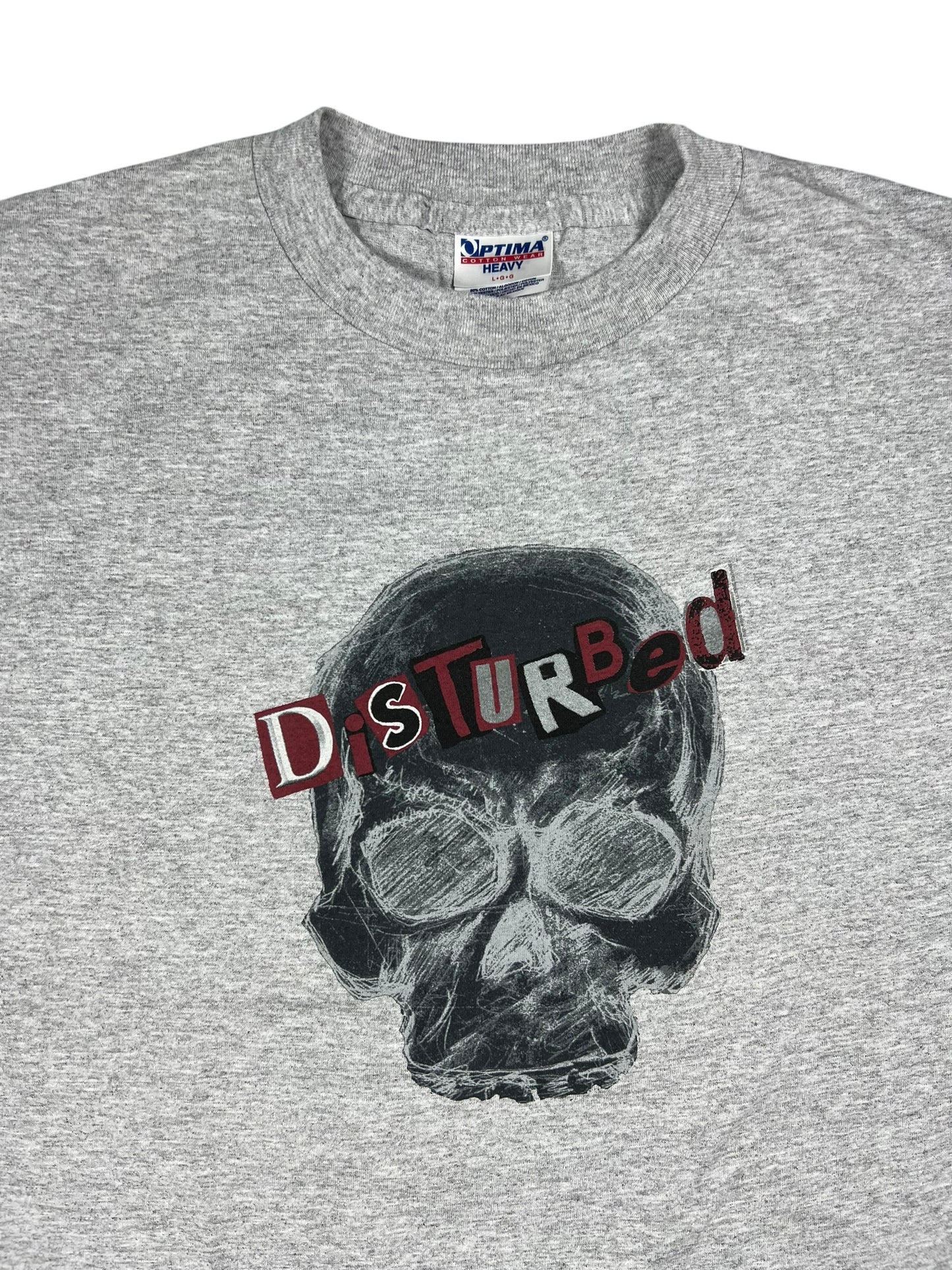 Vintage Y2K Disturbed skull band tee (L)