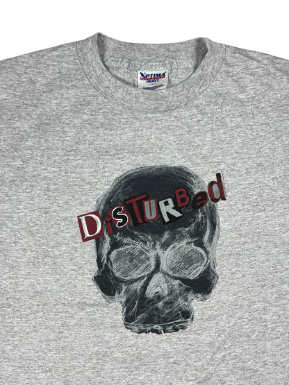 Vintage Y2K Disturbed skull band tee (L)