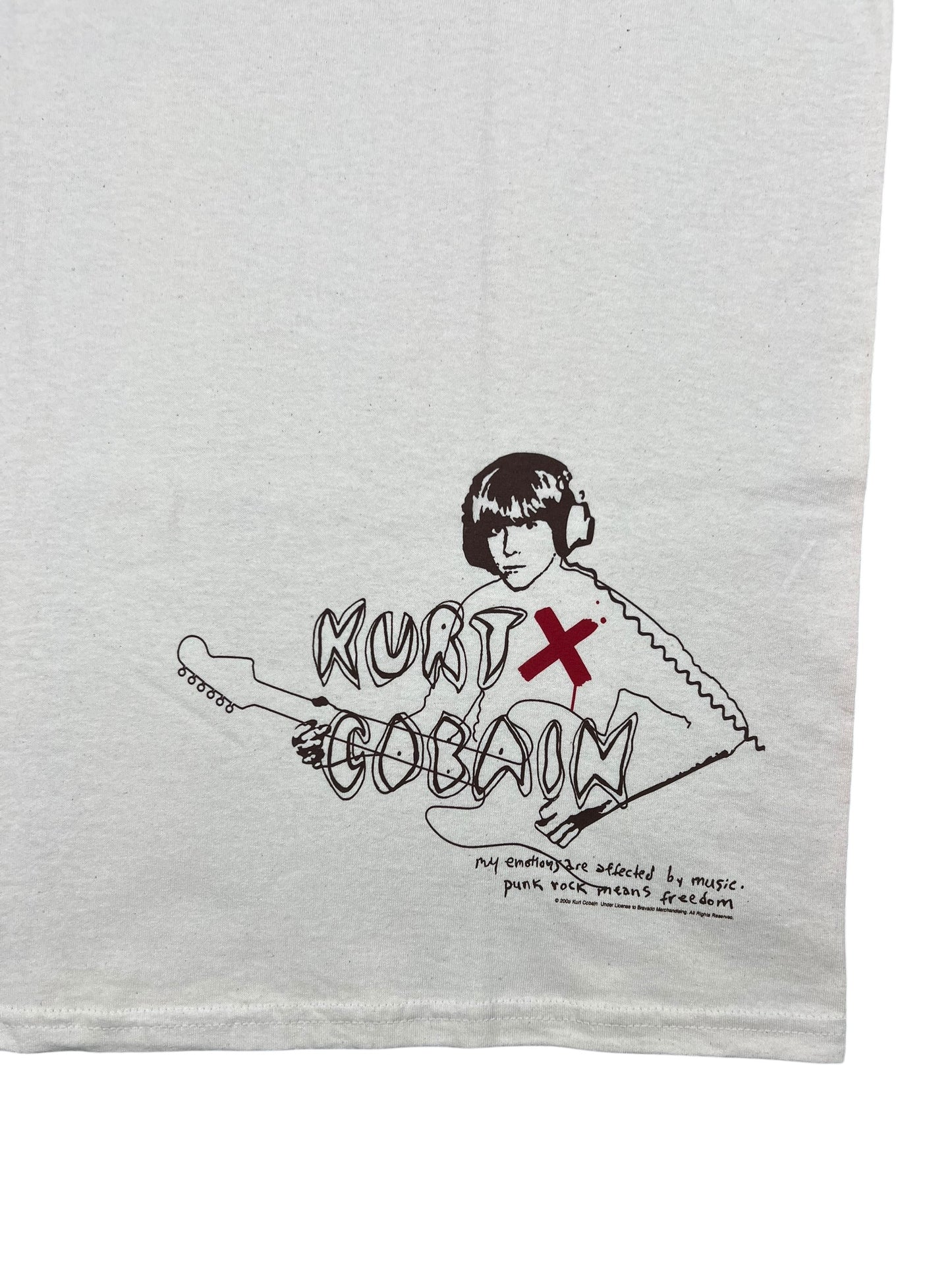 Vintage 2005 Kurt Cobain Nirvana punk rock means freedom band tee (M)